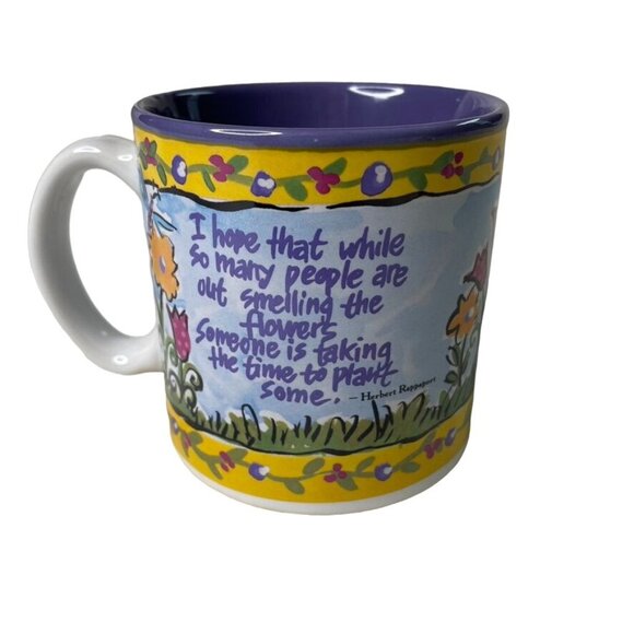 Inspiring Floral Oversize Mug in Gift Box Motivational Quote  Inscribed u - Picture 4 of 8